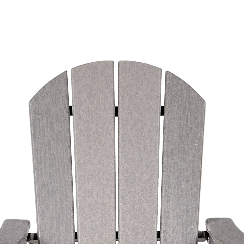 Adirondack Chair Holder HDPE Patio Chairs Weather Resistant Outdoor Chairs for Lawn, Deck, Backyard, Garden, Fire Pit, Plastic Outdoor Chairs -Gray - Atlantic Fine Furniture Inc