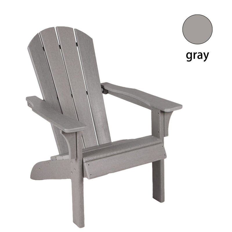 Adirondack Chair Holder HDPE Patio Chairs Weather Resistant Outdoor Chairs for Lawn, Deck, Backyard, Garden, Fire Pit, Plastic Outdoor Chairs -Gray - Atlantic Fine Furniture Inc