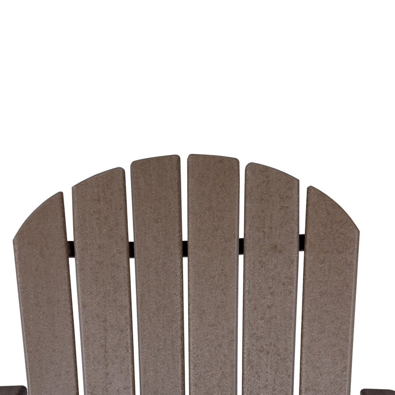 Adirondack Chair Holder HDPE Patio Chairs Weather Resistant Outdoor Chairs for Lawn, Deck, Backyard, Garden, Fire Pit, Plastic Outdoor Chairs - Teak - Atlantic Fine Furniture Inc