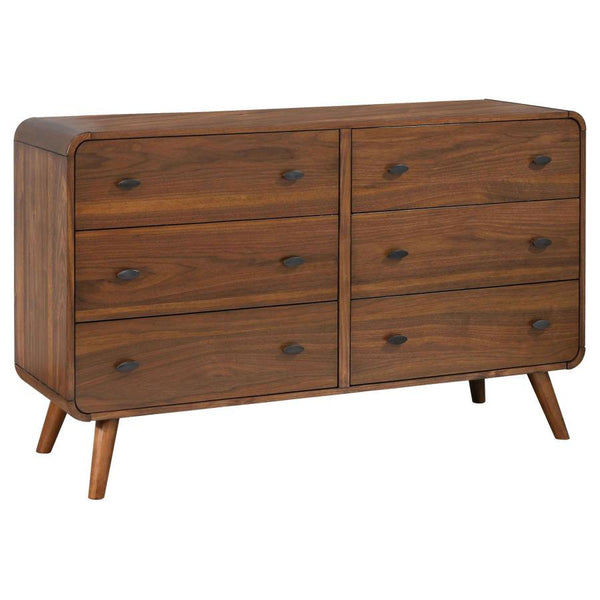 Robyn - 6-Drawer Dresser - Dark Walnut - Atlantic Fine Furniture Inc