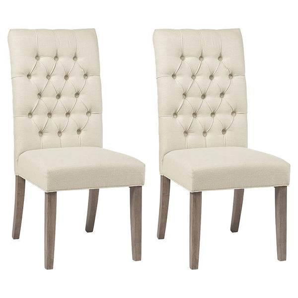 Douglas - Upholstered Dining Side Chair (Set of 2) - Oatmeal - Atlantic Fine Furniture Inc