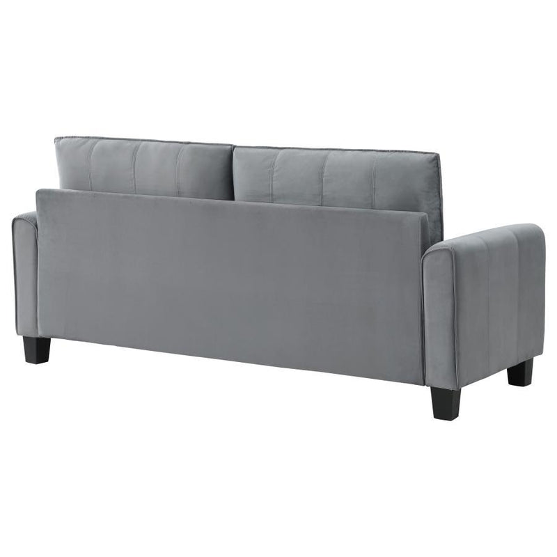 Davis - Upholstered Rolled Arm Sofa - Gray