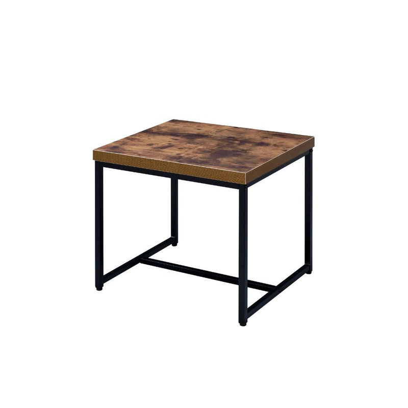 Bob - End Table - Weathered Oak & Black