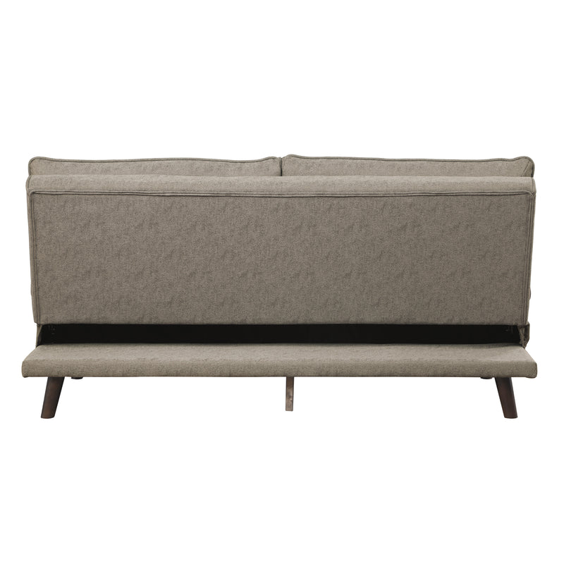 Casual Living Room 1pc Elegant Lounger Brown Textured Fabric Upholstered Sleeper Sofa Versatile Placement Furniture