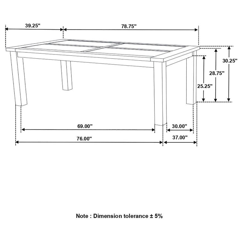 Coleman - Rectangular Dining Table - Rustic Golden Brown - Atlantic Fine Furniture Inc