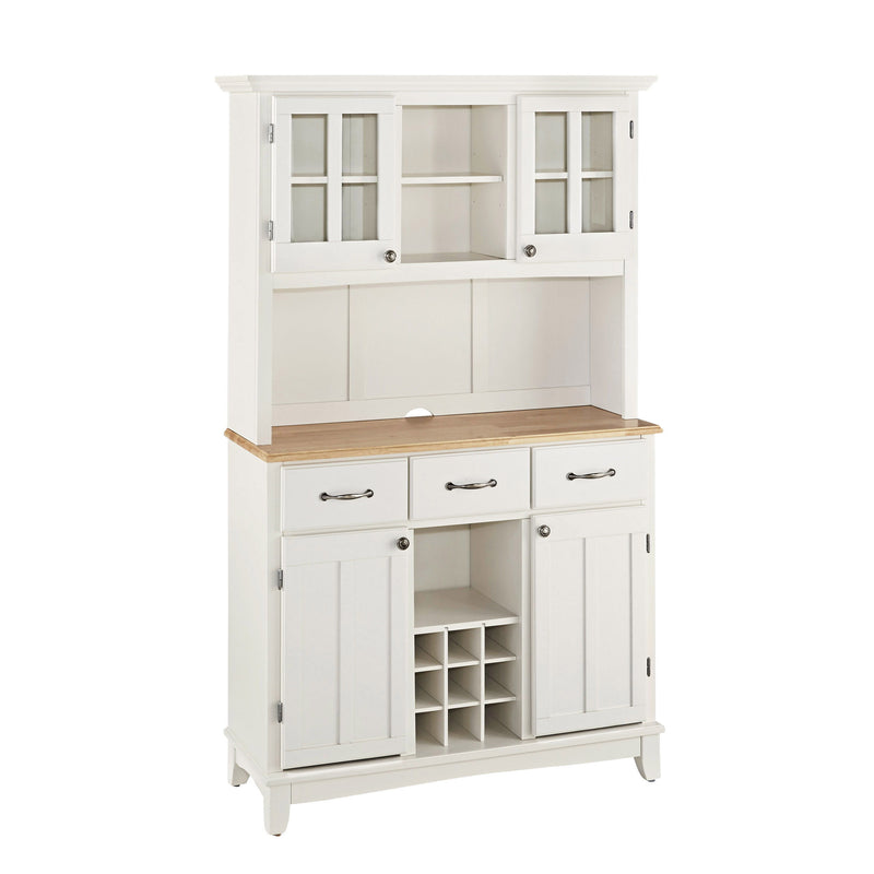 Hampton - Buffet With Hutch - Natural Wood Top