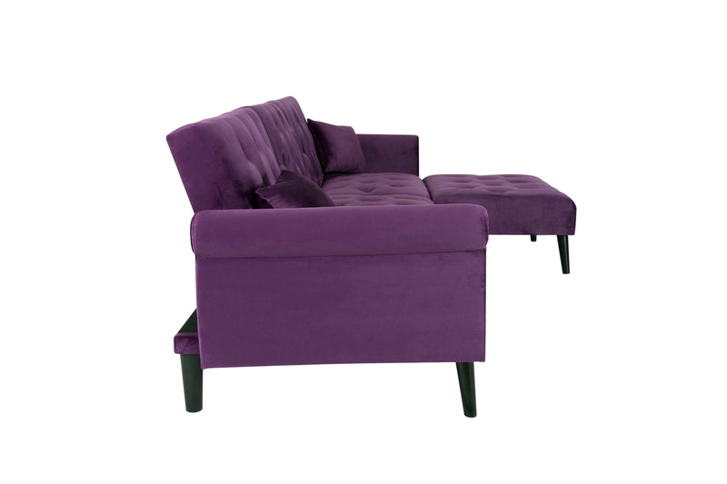 Convertible Sofa bed sleeper Purple Velvet（W223S00001、W223S00711、W223S00872）