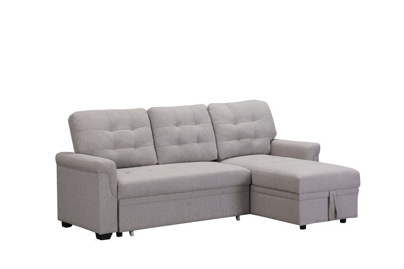 Upholstery Sleeper Sectional Sofa Gray