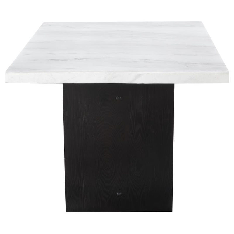 Osborne - Marble Top Dining Table - Rustic Espresso