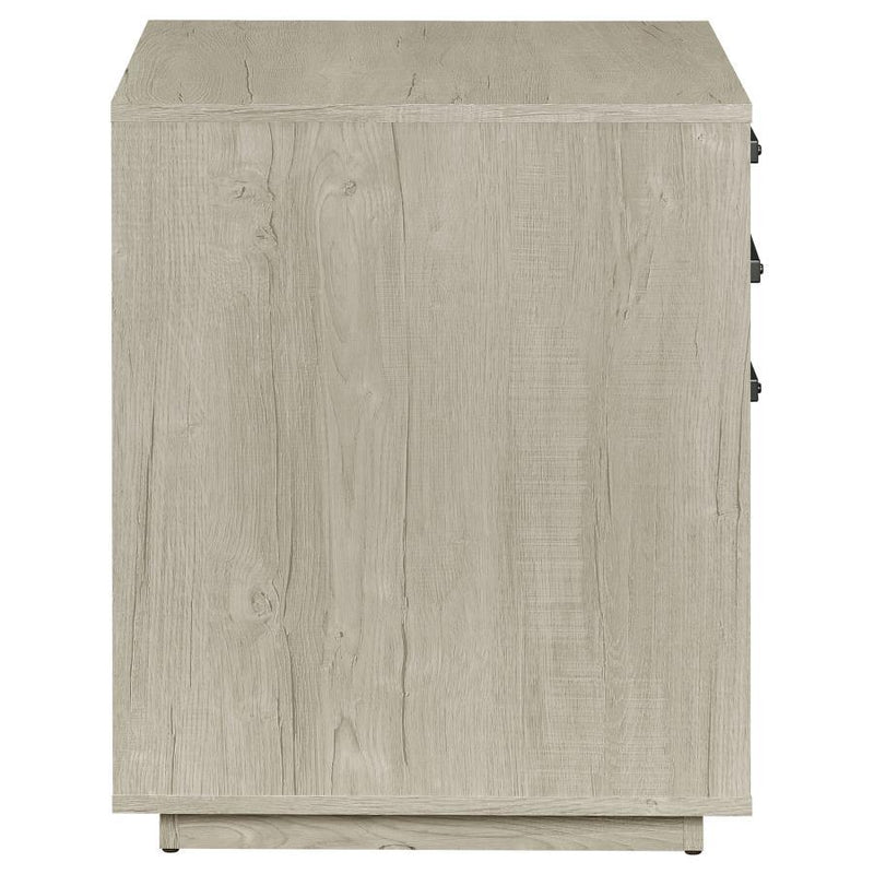 Loomis - 3-Drawer Home Office File Cabinet - Whitewashed Gray