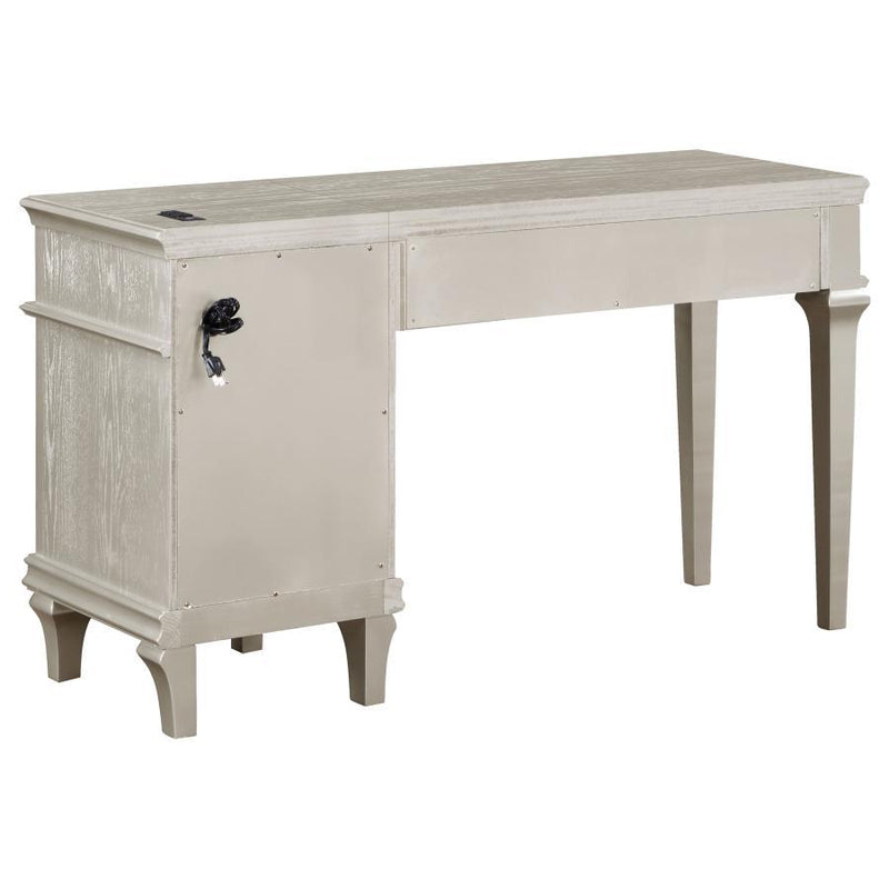 Evangeline - 4-Drawer Vanity Set With Stool - Silver Oak