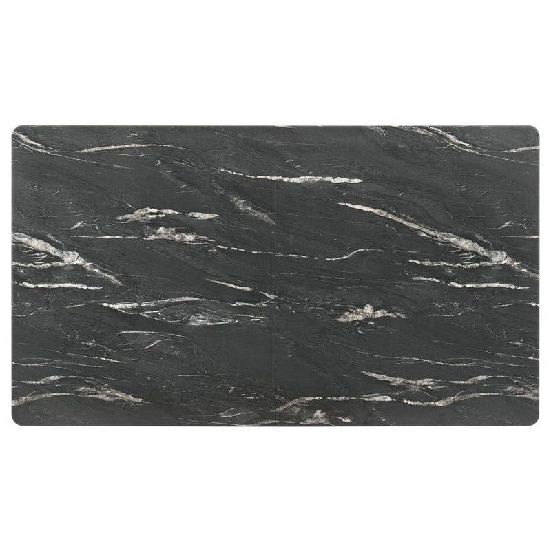 Crestmont - Extension Dining Table Faux Marble - Black