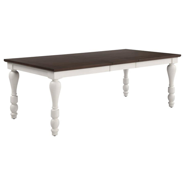 Madelyn - Extension Leaf Dining Table - Coastal White - Atlantic Fine Furniture Inc