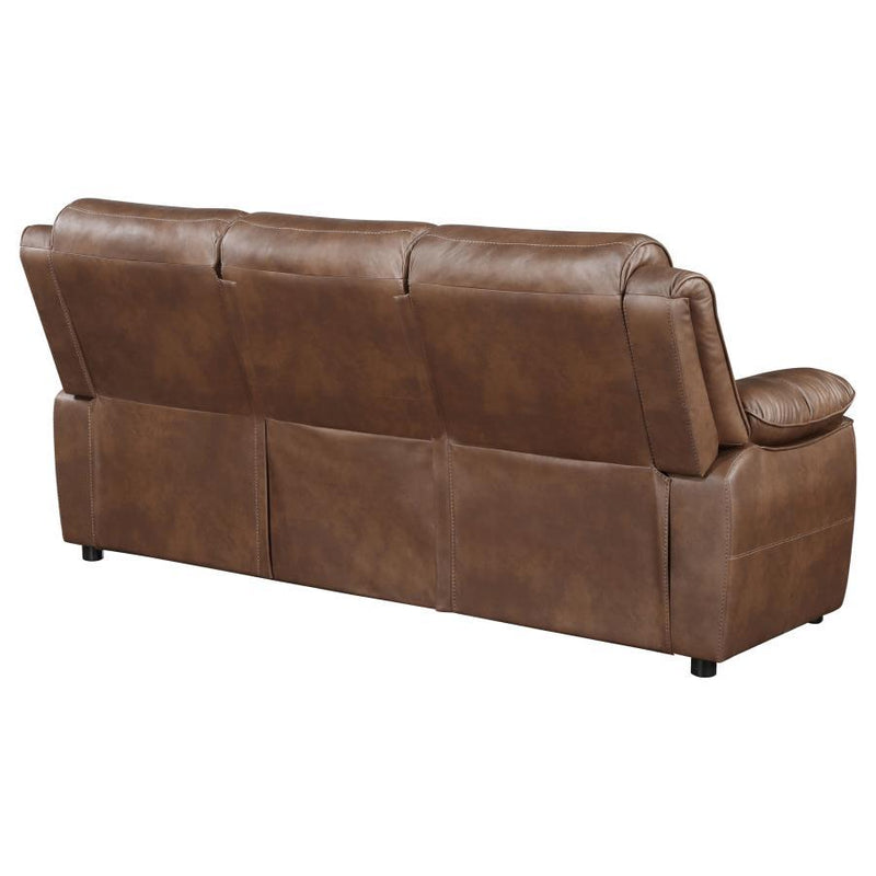 Ellington - Upholstered Padded Arm Sofa - Dark Brown