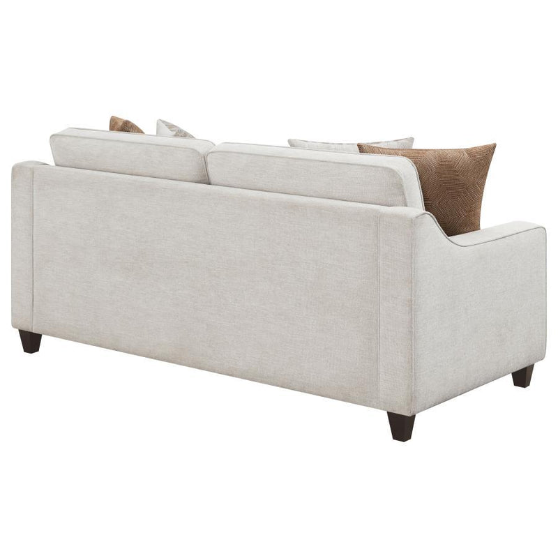 Christine - Upholstered Sloped Arm Sofa - Beige