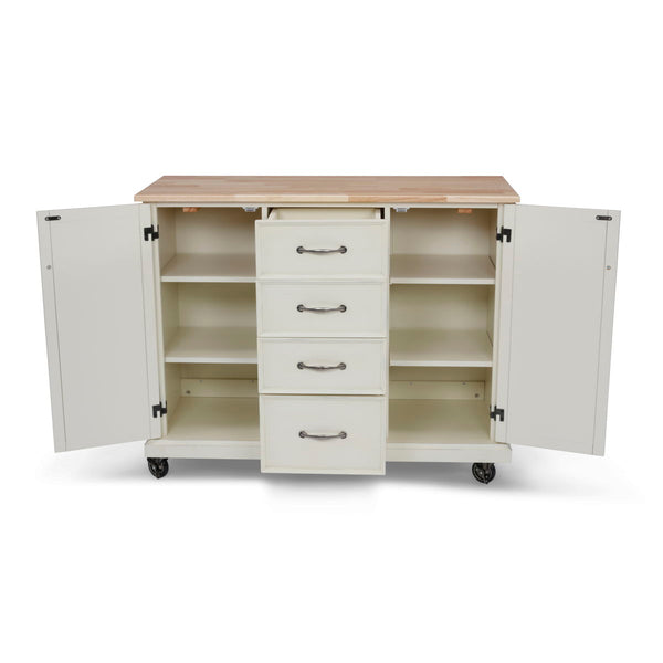 Bay Lodge - Kitchen Cart - White - 35.5"