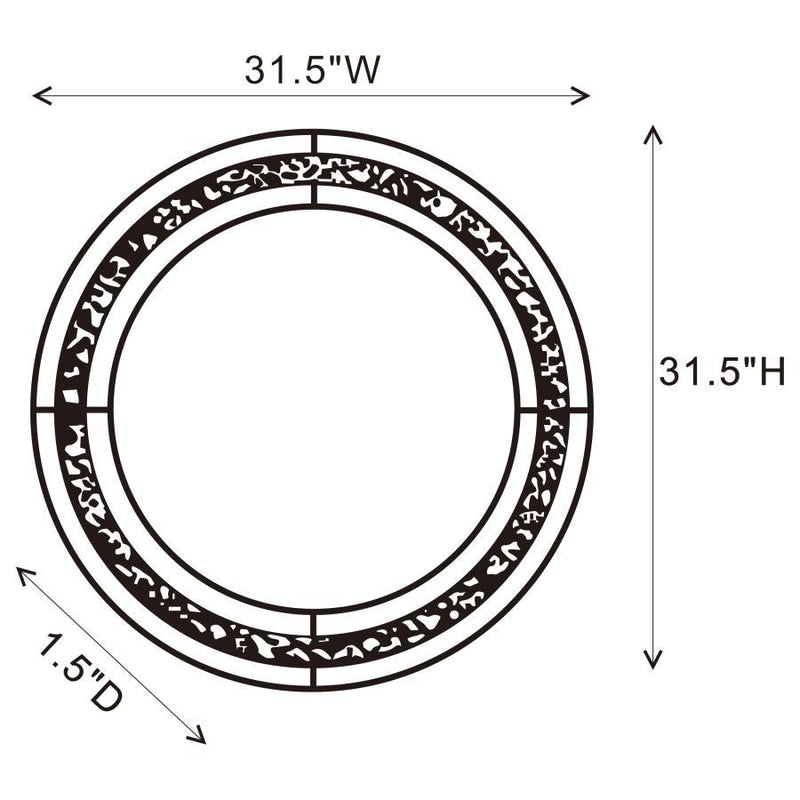 Lixue - Round Wall Mirror LED Lighting - Silver - Atlantic Fine Furniture Inc