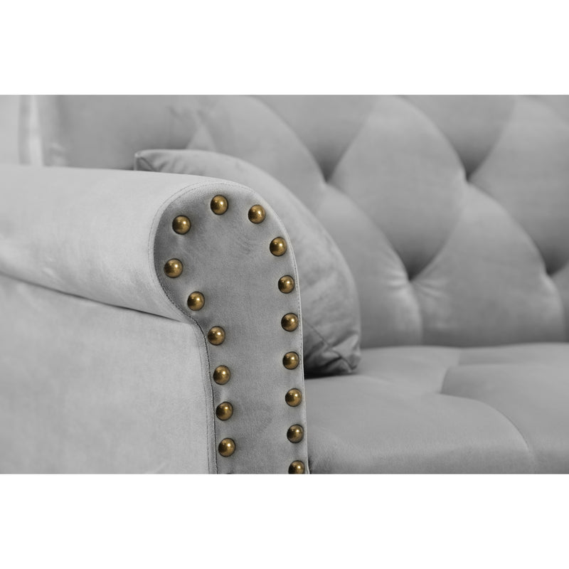 Convertible Sofa bed sleeper Light Grey velvet（W223S00002、W223S00708、W223S00870）