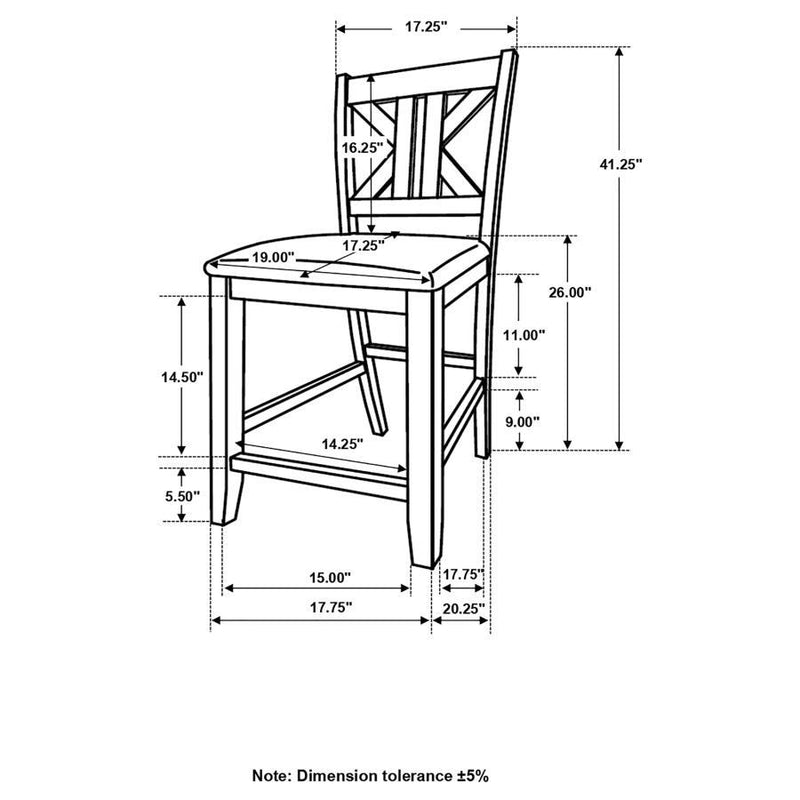 Athens - Wood Counter Chair With Cushion (Set of 2) - Barn Gray - Atlantic Fine Furniture Inc