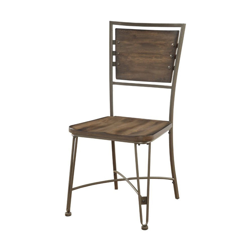 Jodoc - Side Chair (Set of 2) - Walnut & Gunmetal - Atlantic Fine Furniture Inc