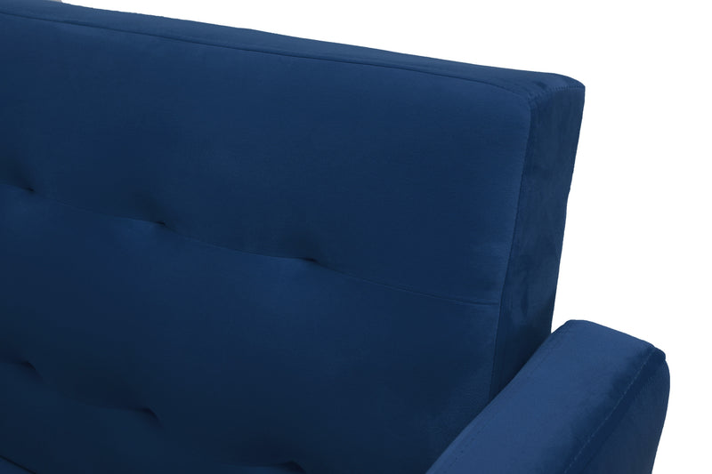 Square arm sleeper sofa Navy Blue  Velvet ***Not available for sale on Walmart***