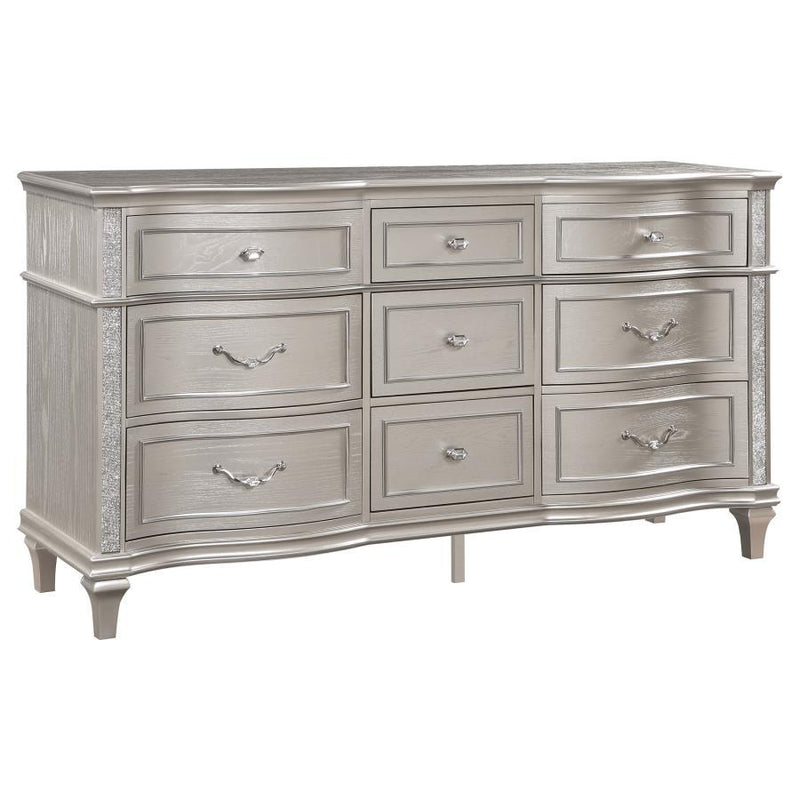 Evangeline - 9-Drawer Dresser - Silver Oak