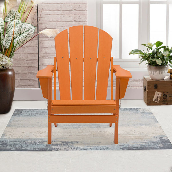 Classic Solid All-weather Folding Plastic Adirondack Chair