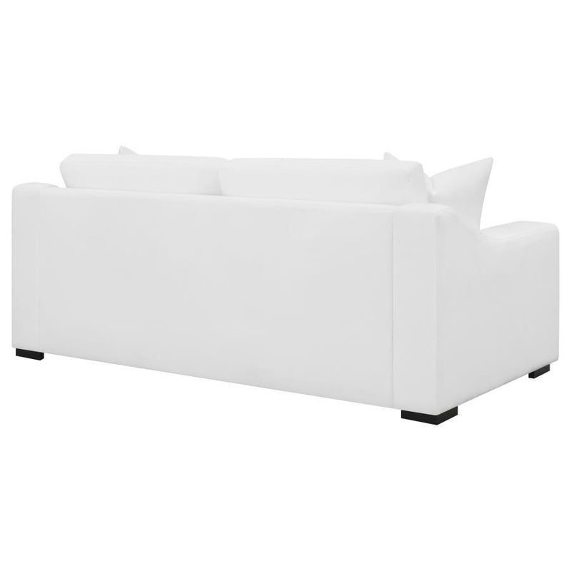 Ashlyn - Upholstered Sloped Arm Sofa - White