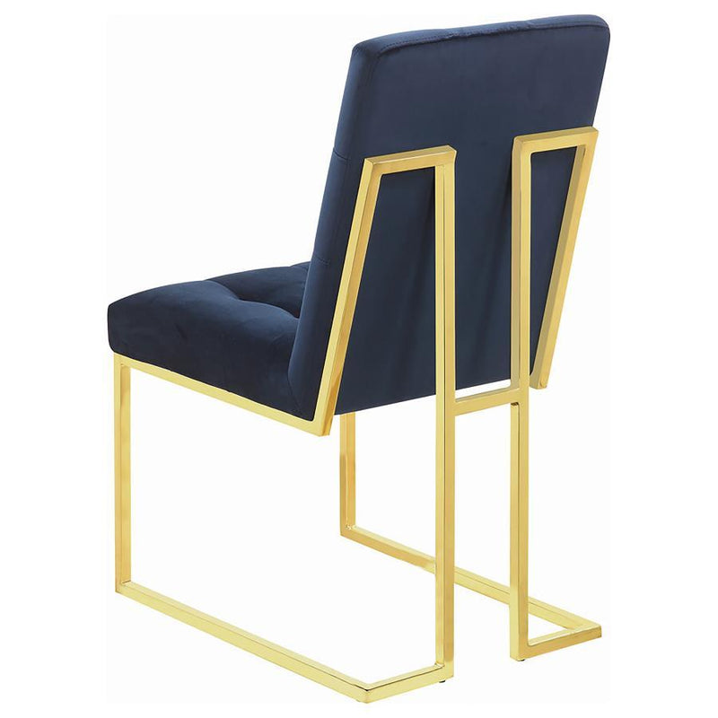 Cisco - Velvet Upholstered Dining Side Chair (Set of 2) - Gold