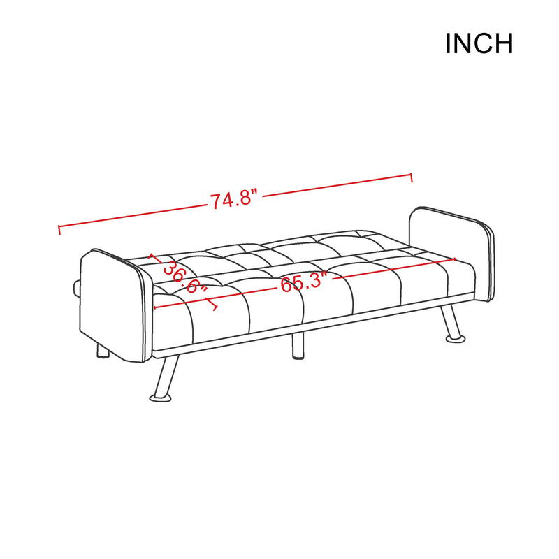 SLEEPER SOFA RED COLOR (Replace W22307250。Size difference, See Details in page.)