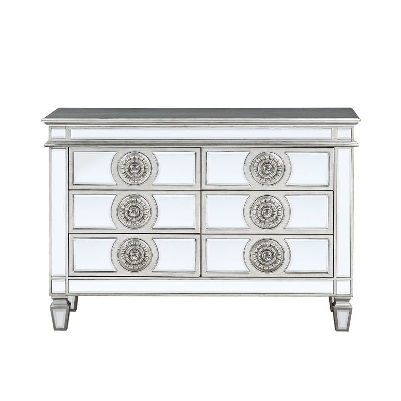 Varian - Server - Mirrored & Antique Platinum - 34"