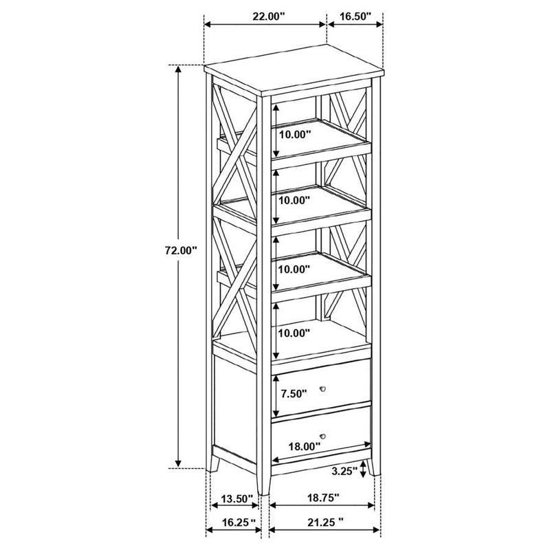 Hollis - 3 Piece TV Stand Entertainment Center - White