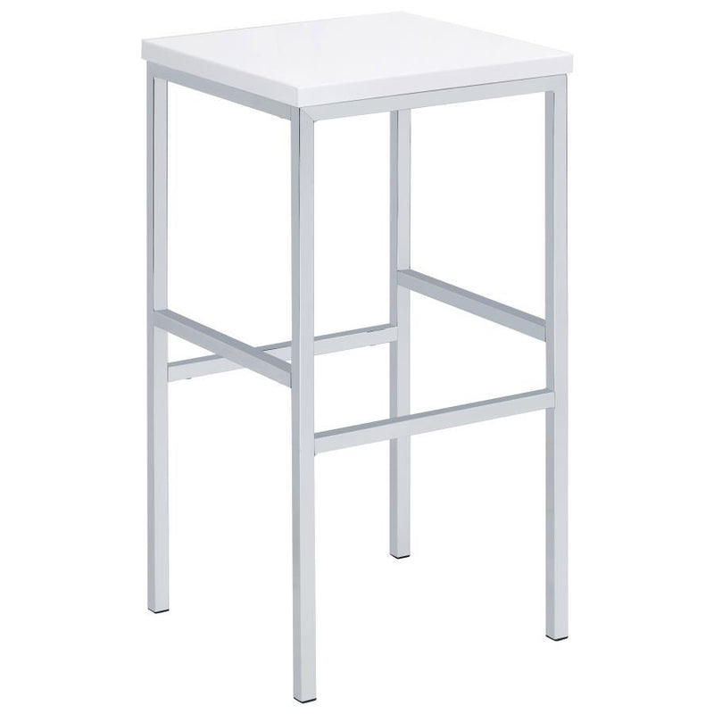 Natividad - 5 Piece Pub Height Bar Table Set - White High Gloss - Atlantic Fine Furniture Inc