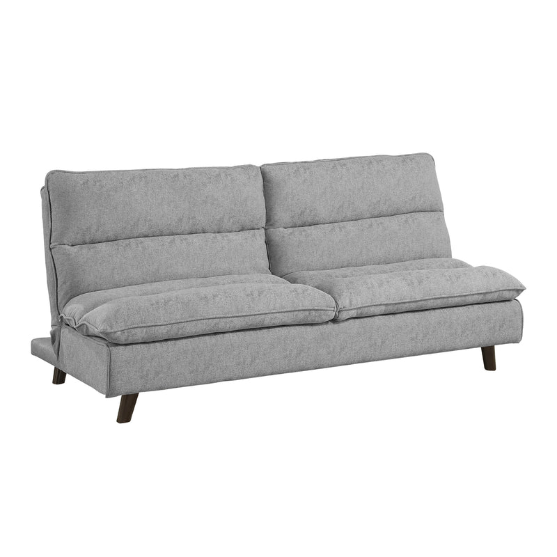 Casual Living Room 1pc Elegant Lounger Light Gray Textured Fabric Upholstered Sleeper Sofa Versatile Placement Furniture