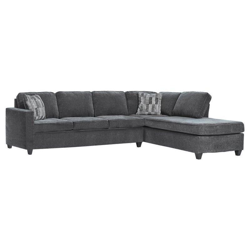 Mccord - Upholstered Track Arm Sectional Sofa - Dark Gray - Atlantic Fine Furniture Inc