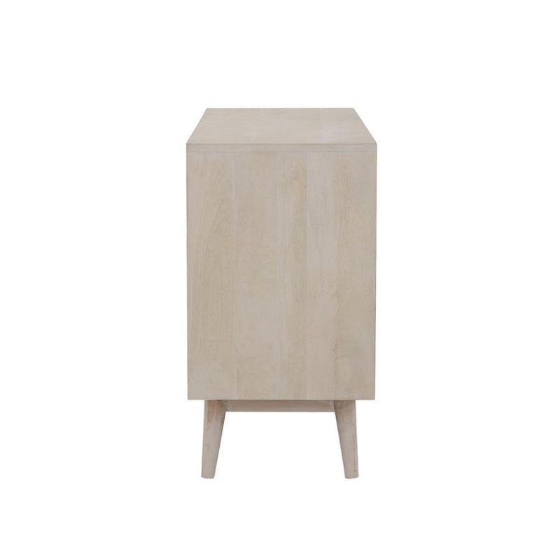 Ixora - 2 Door Wood Accent Cabinet - White Washed And Black - Atlantic Fine Furniture Inc