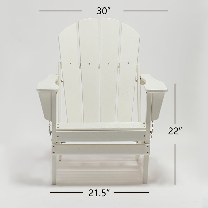 Classic Solid All-weather Folding HDPE Adirondack Chair