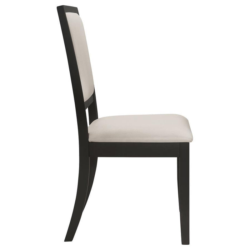 Louise - Upholstered Wood Dining Side Chairs (Set of 2) - Black - Atlantic Fine Furniture Inc