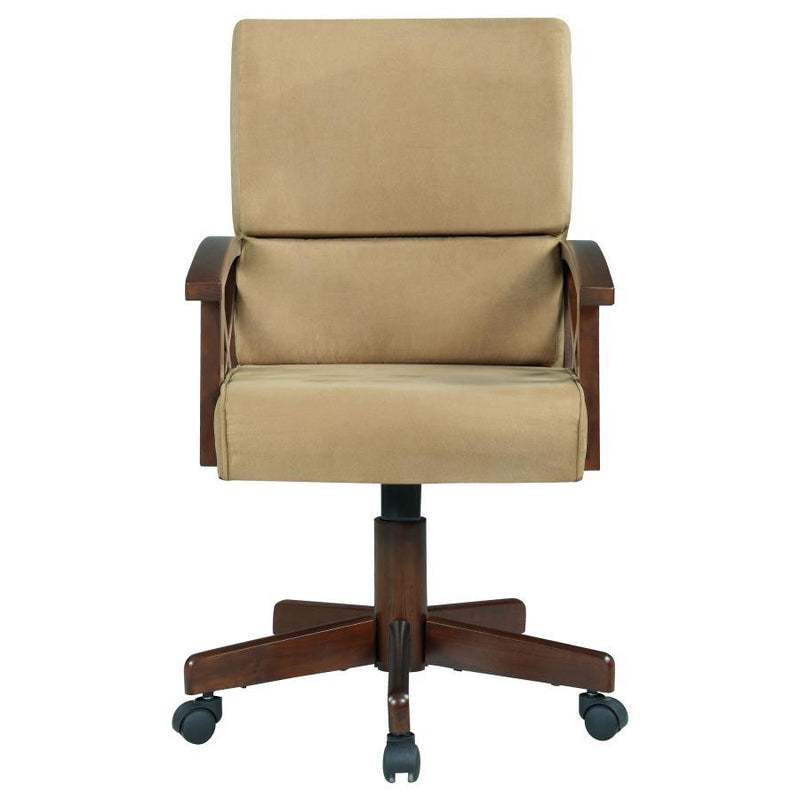 Marietta - Upholstered Swivel Dining And Game Chair - Tobacco - Atlantic Fine Furniture Inc