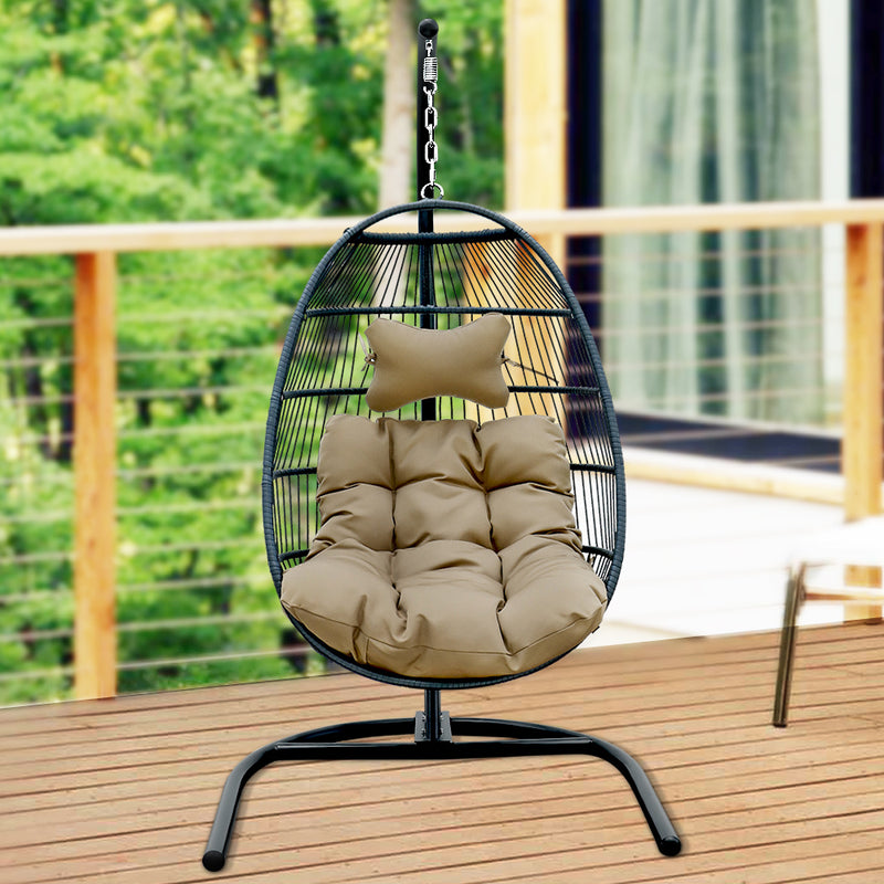 egg shape SINGLE SWING chair for garden patio