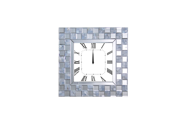 Nasa - Wall Clock - Mirrored & Mother Pearl - Atlantic Fine Furniture Inc