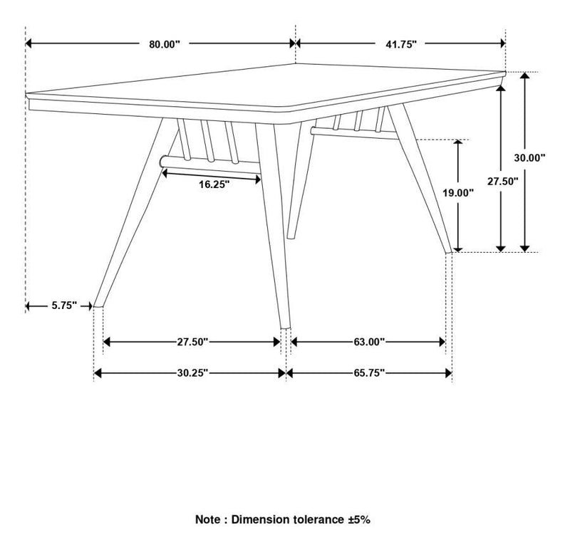 Wes - Rectangular Wood Dining Table - Dark Walnut