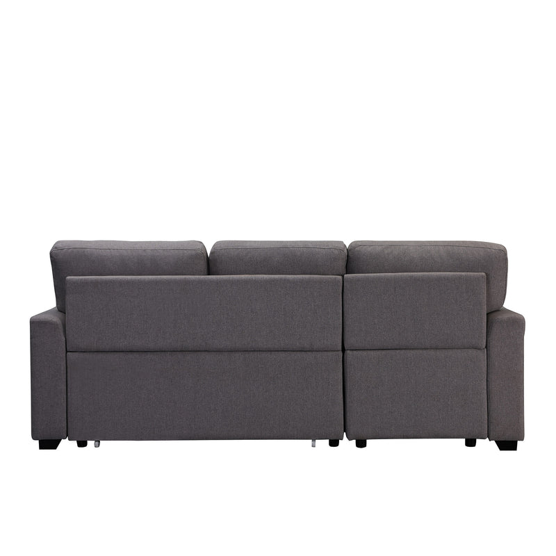 Upholstery Sleeper Sectional Sofa dark gray