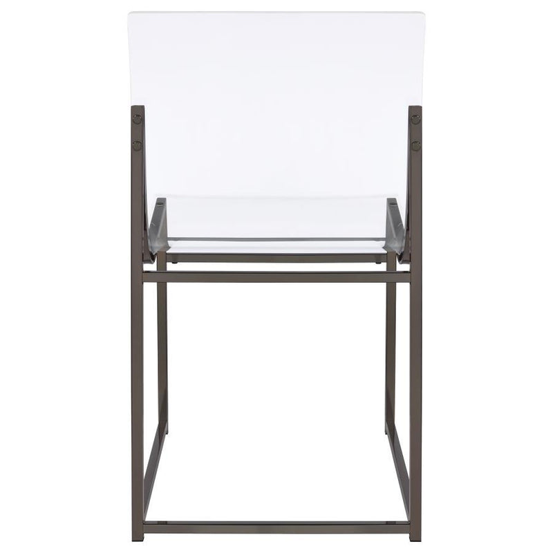 Adino - Acrylic Dining Side Chair (Set of 2) - Black Nickel