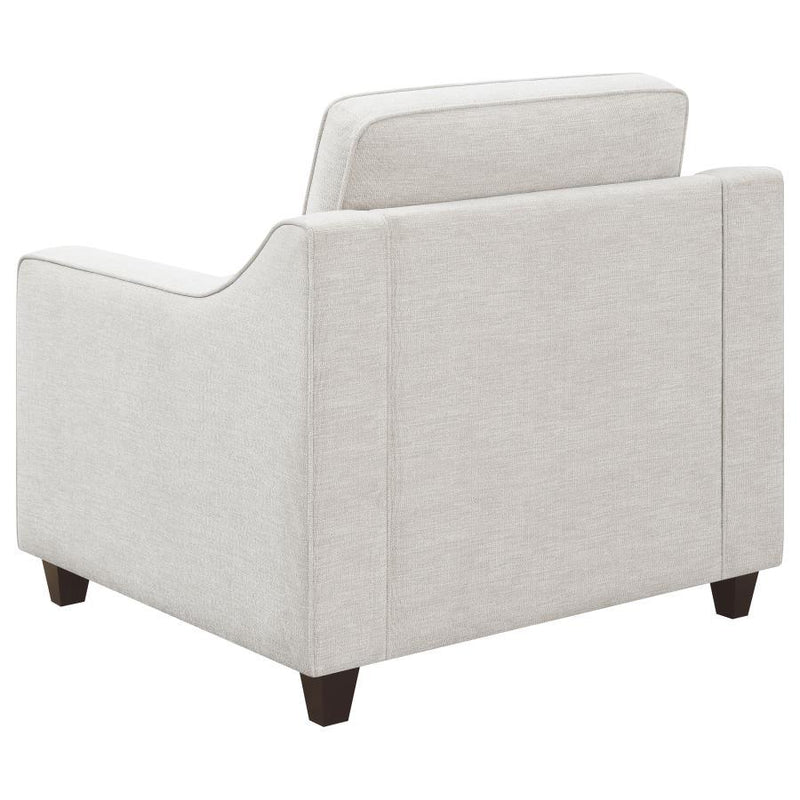 Christine - Upholstered Sloped Arm Accent Chair - Beige