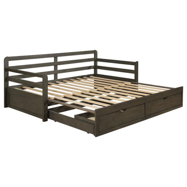 Sorrento - 2-Drawer Twin Long Daybed With Extension Trundle - Gray - Atlantic Fine Furniture Inc