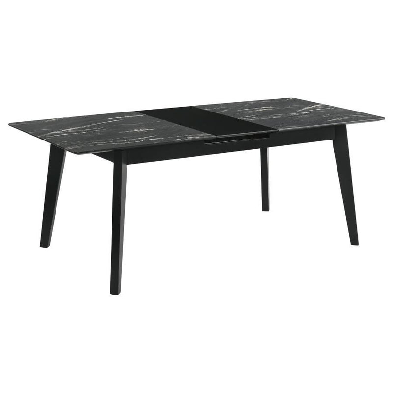 Crestmont - Extension Dining Table Faux Marble - Black