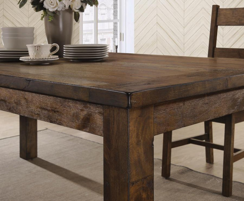 Coleman - Rectangular Dining Table - Rustic Golden Brown - Atlantic Fine Furniture Inc