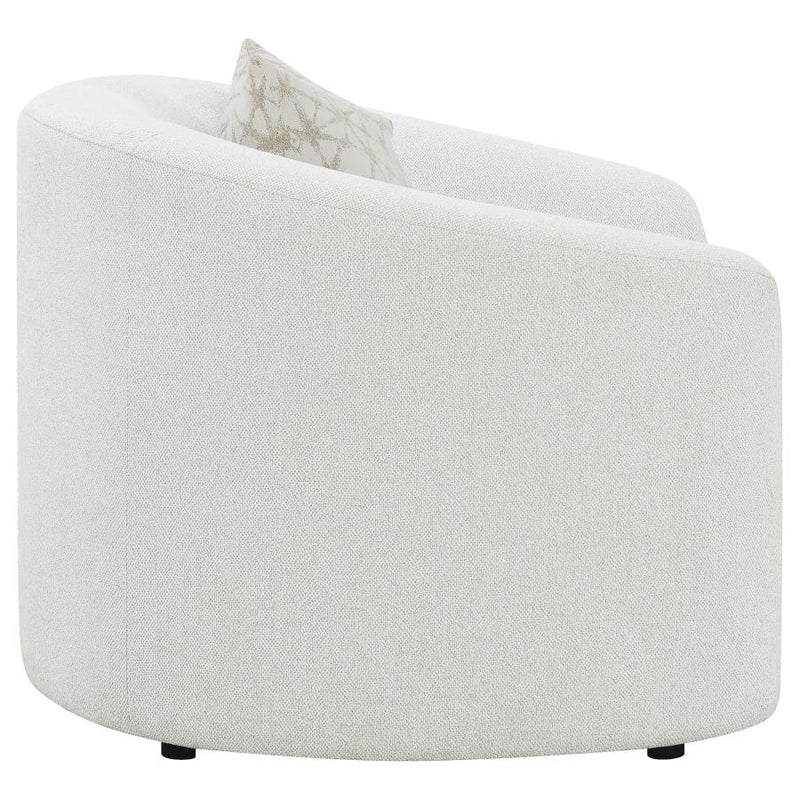 Rainn - Boucle Upholstered Sloped Arm Accent Chair - Latte