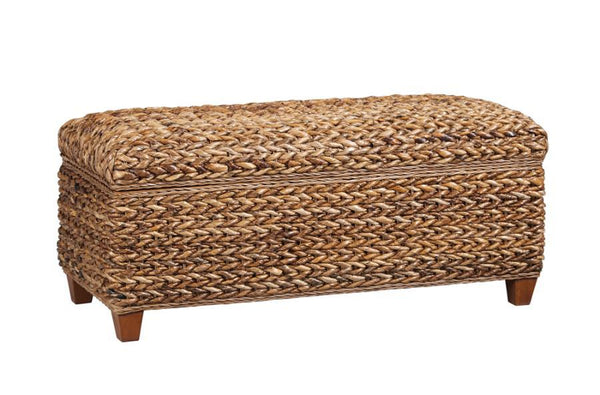 Laughton - Hand-Woven Banana Leaf Storage Trunk - Amber - Atlantic Fine Furniture Inc